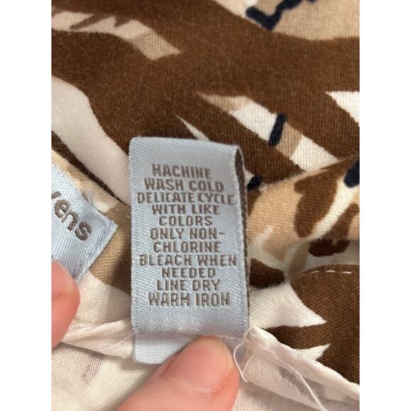 Valerie Stevens BOHO Casual Lightweight Floral Brown Cropped Travel Pants 16W - Picture 5 of 9